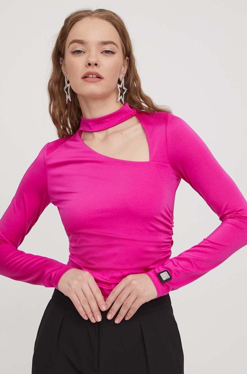 E-shop Body HUGO dámské, růžová barva