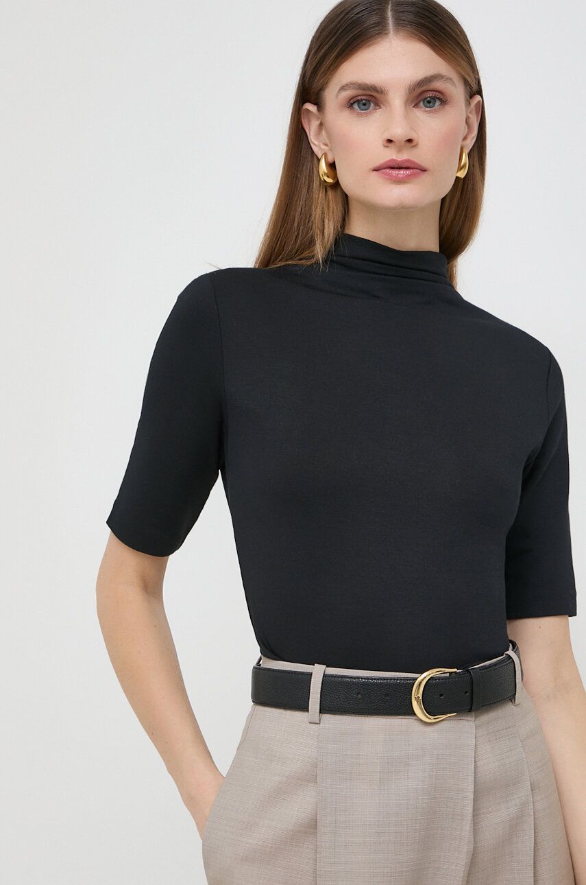 BOSS tricou femei, culoarea negru, cu turtleneck 50506810