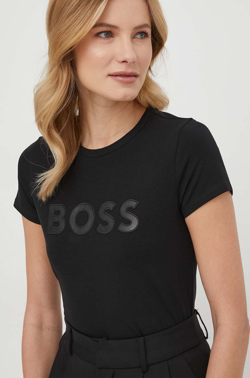 BOSS tricou femei, culoarea negru 50508498