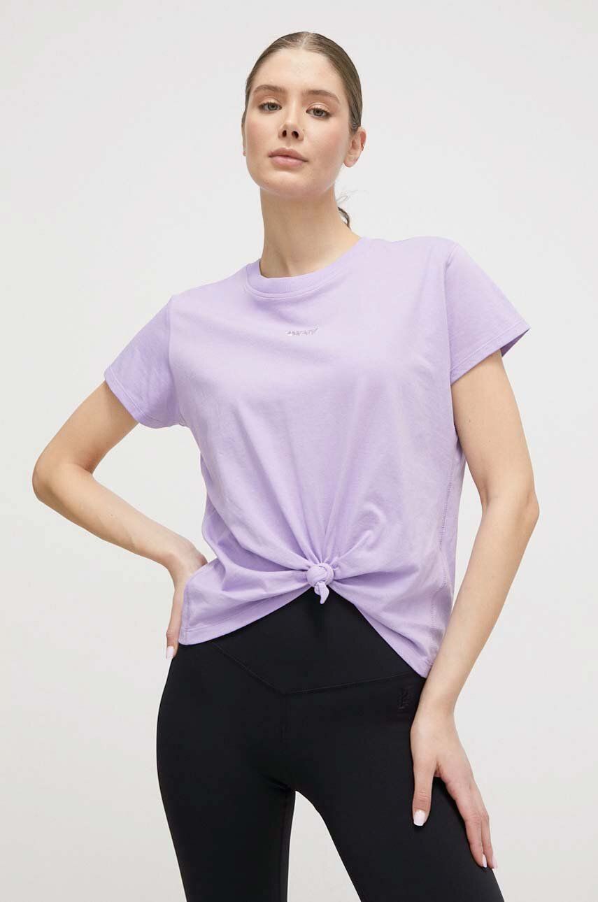Levně Bavlněné tričko Dkny fialová barva, DP3T8521