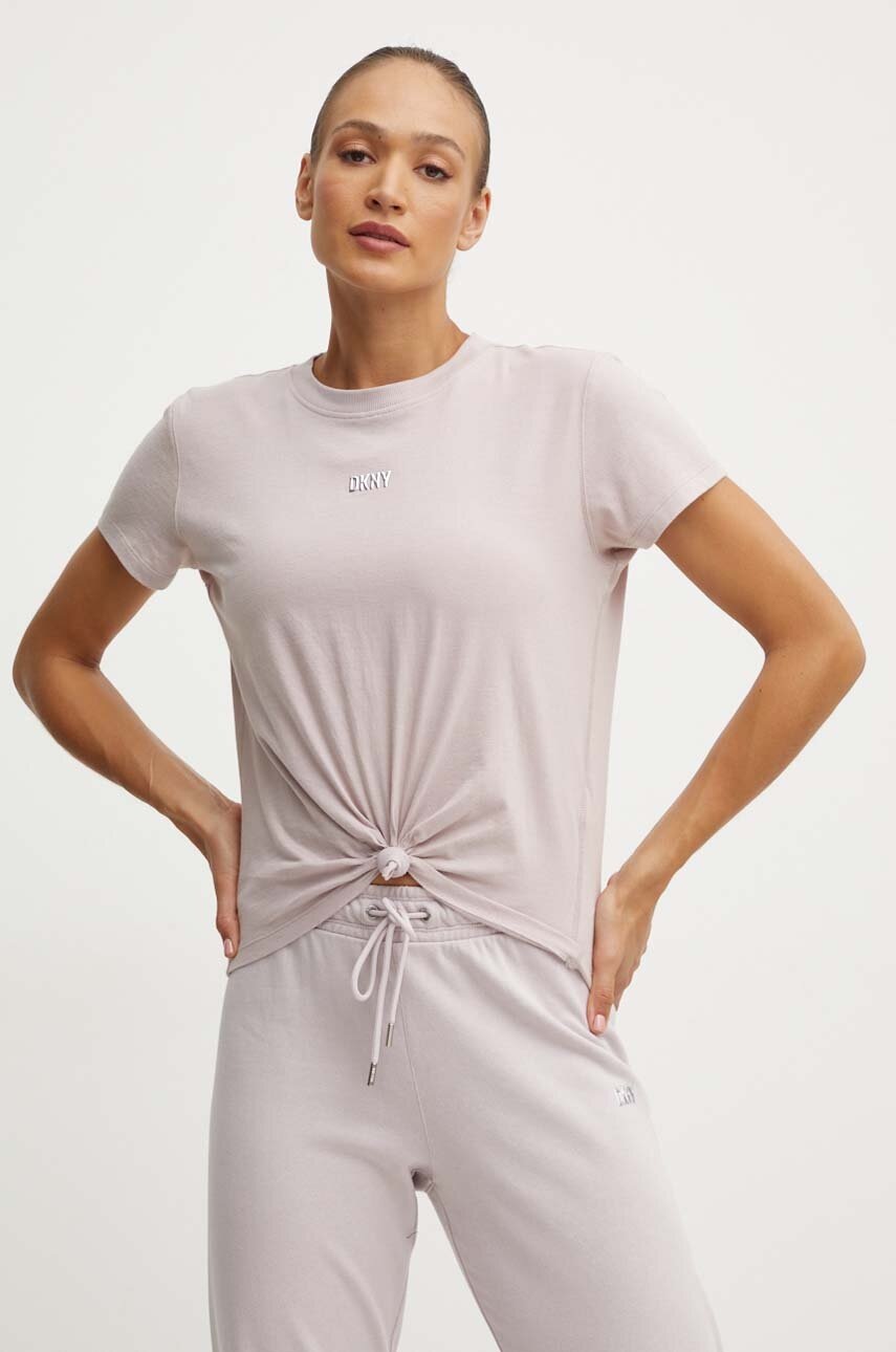 

Памучна тениска Dkny в лилаво DP3T8521, Виолетов