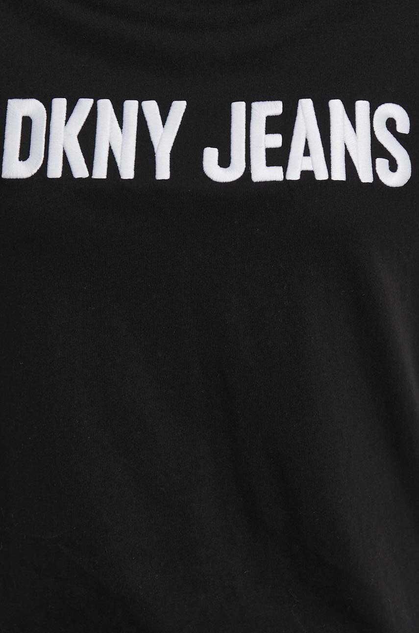 Μπλουζάκι DKNY χρώμα: μαύρο φωτογραφία