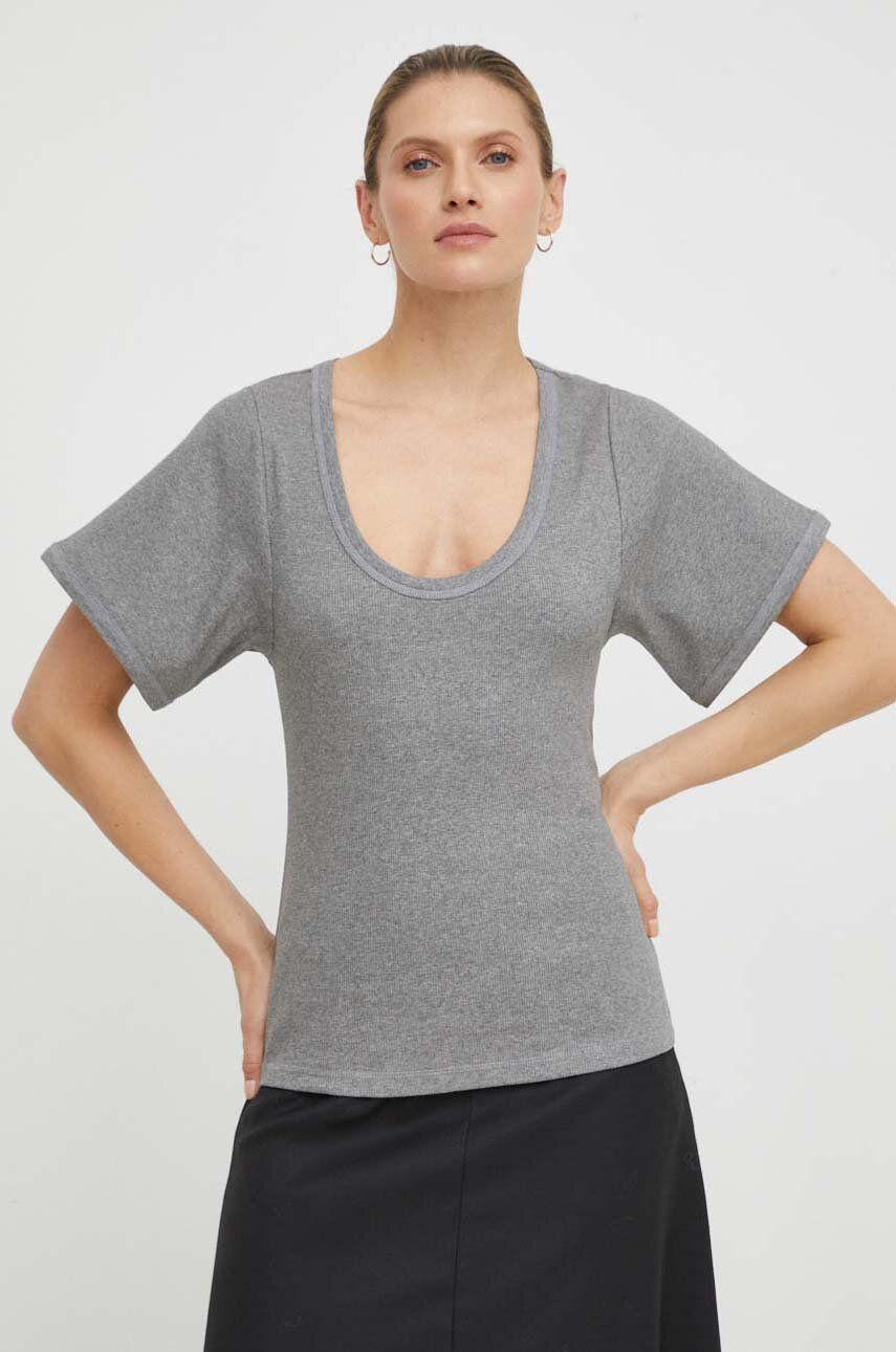 By Malene Birger tricou femei, culoarea gri