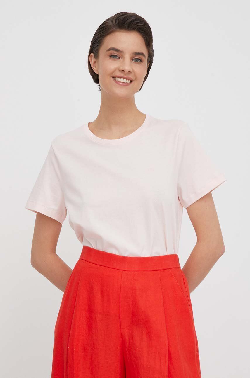 E-shop Bavlněné tričko Lauren Ralph Lauren růžová barva
