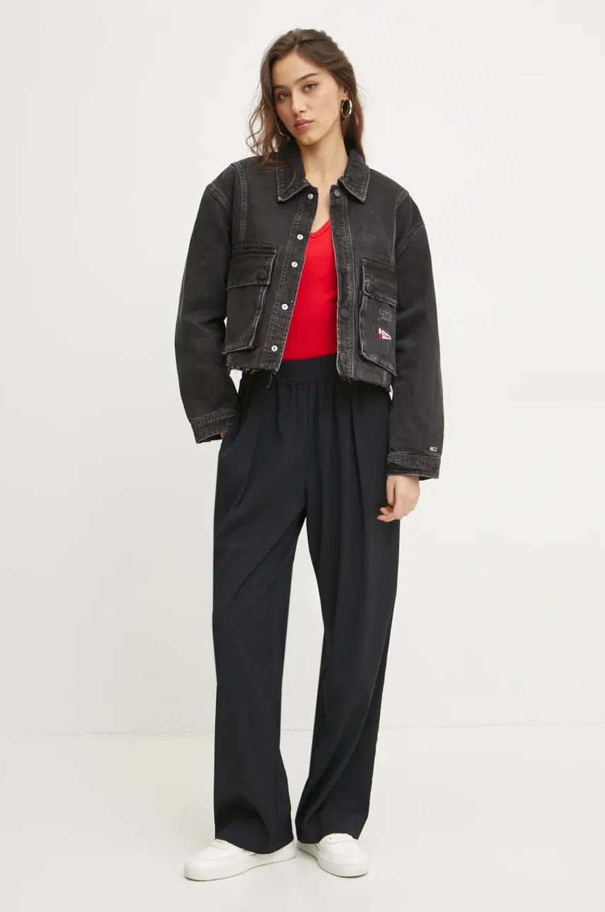 Футболка Tommy Jeans женская цвет красный DW0DW17385 Футболка Tommy Jeans женская цвет красный DW0DW17385