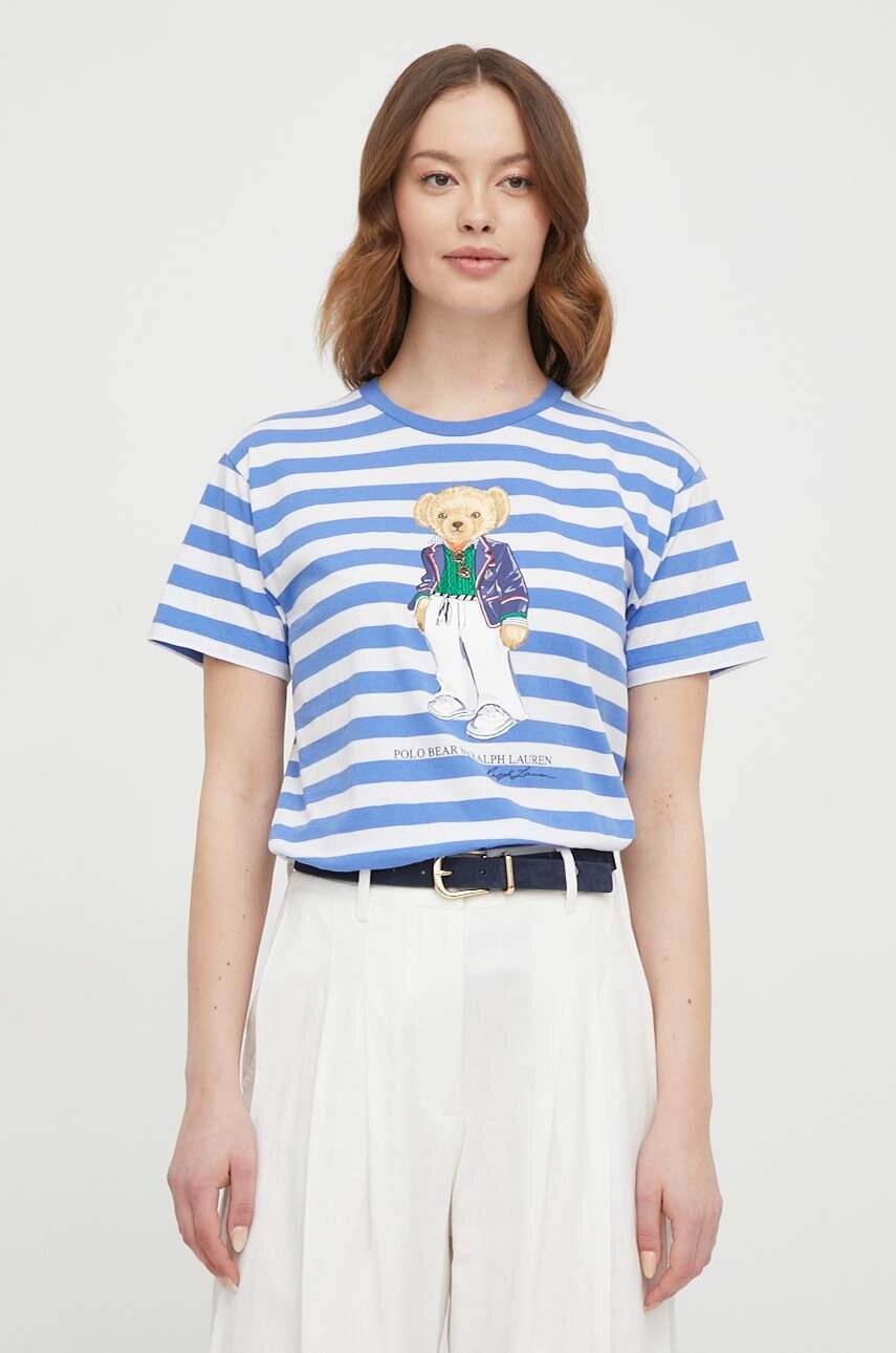 

Памучна тениска Polo Ralph Lauren в синьо 211924300, Син
