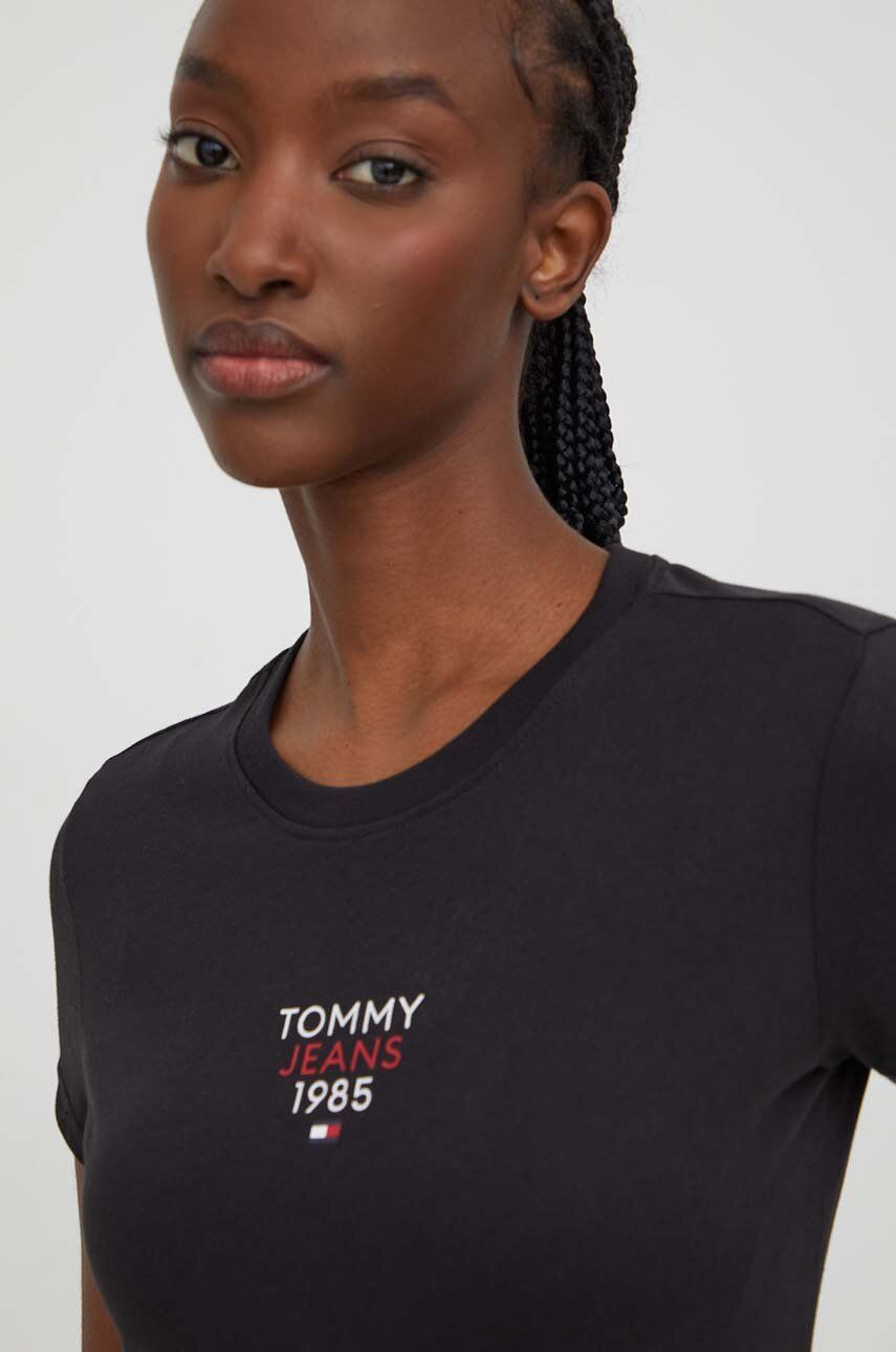 Tommy Jeans Tricou Femei, Culoarea Negru