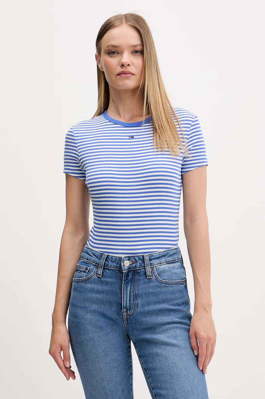 Tommy Jeans βασικό t-shirt Γυναικείο από βαμβάκι με ελαστάν