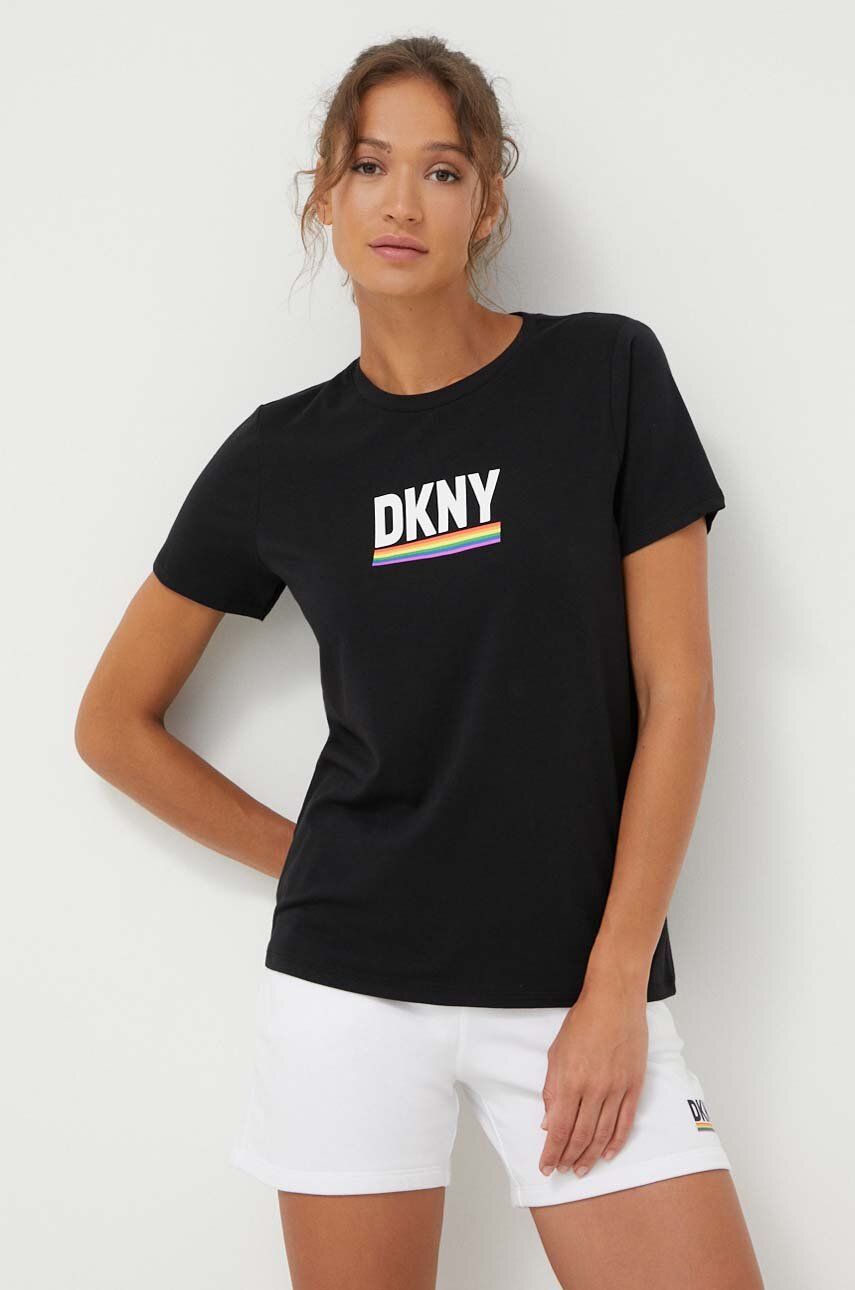 E-shop Tričko Dkny černá barva, DP3T9659