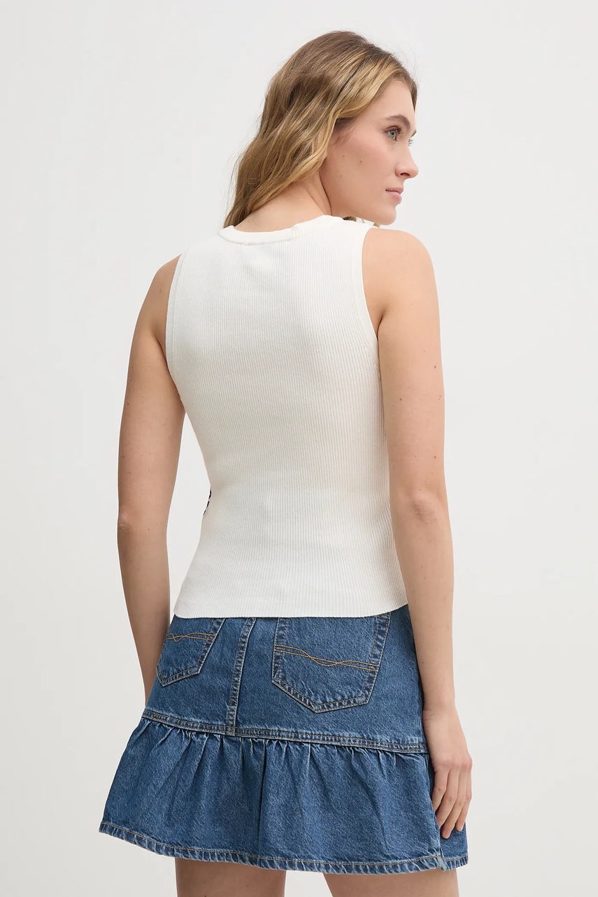 Top Dkny χρώμα: άσπρο, DJ4R0115 φωτογραφία