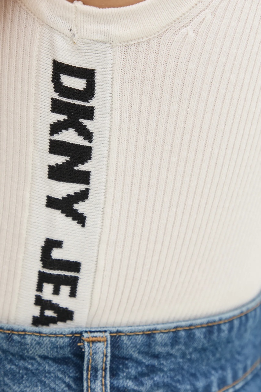 Top Dkny χρώμα: άσπρο, DJ4R0115 φωτογραφία