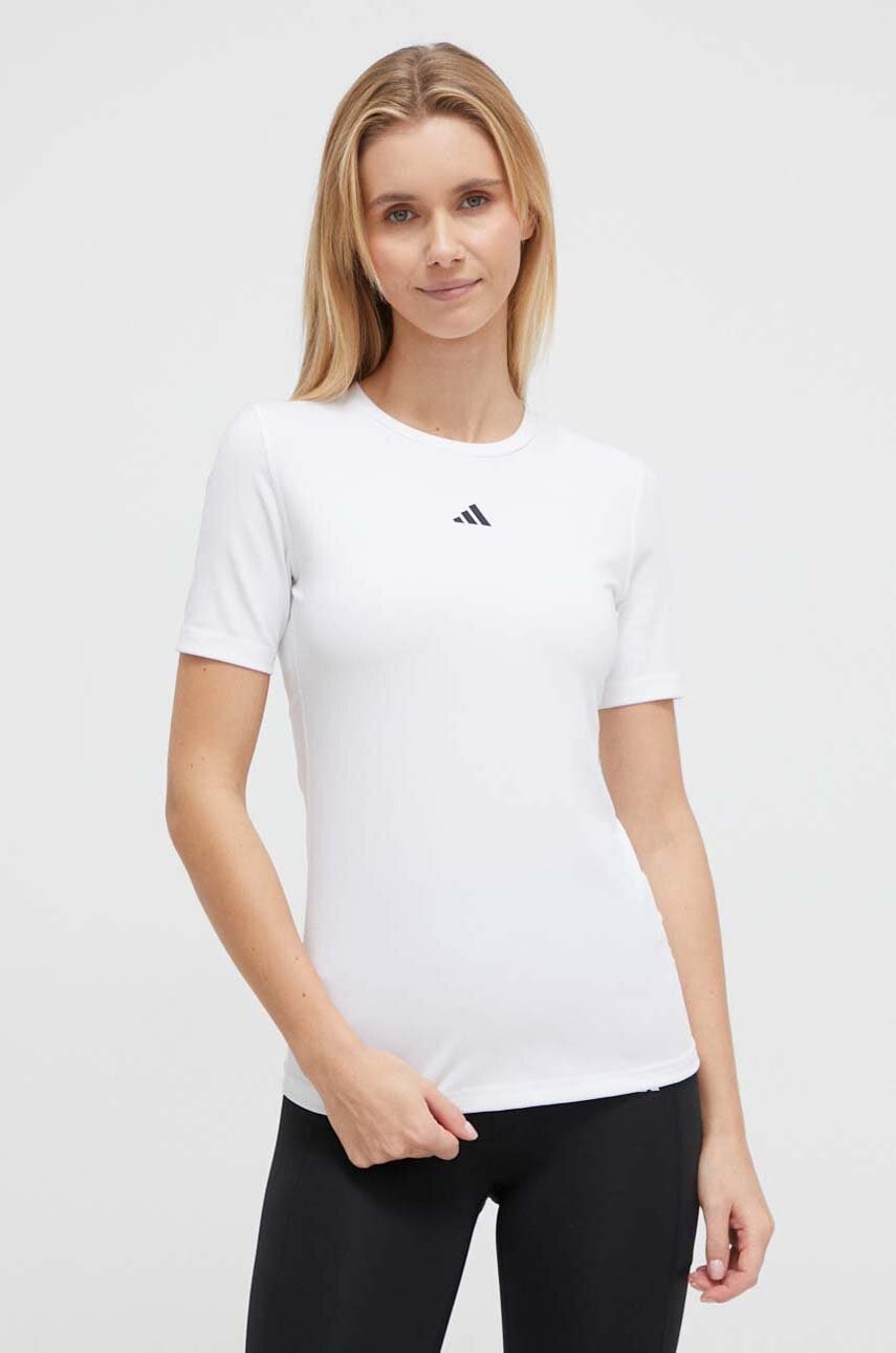 adidas Performance tricou de antrenament culoarea alb HN9076