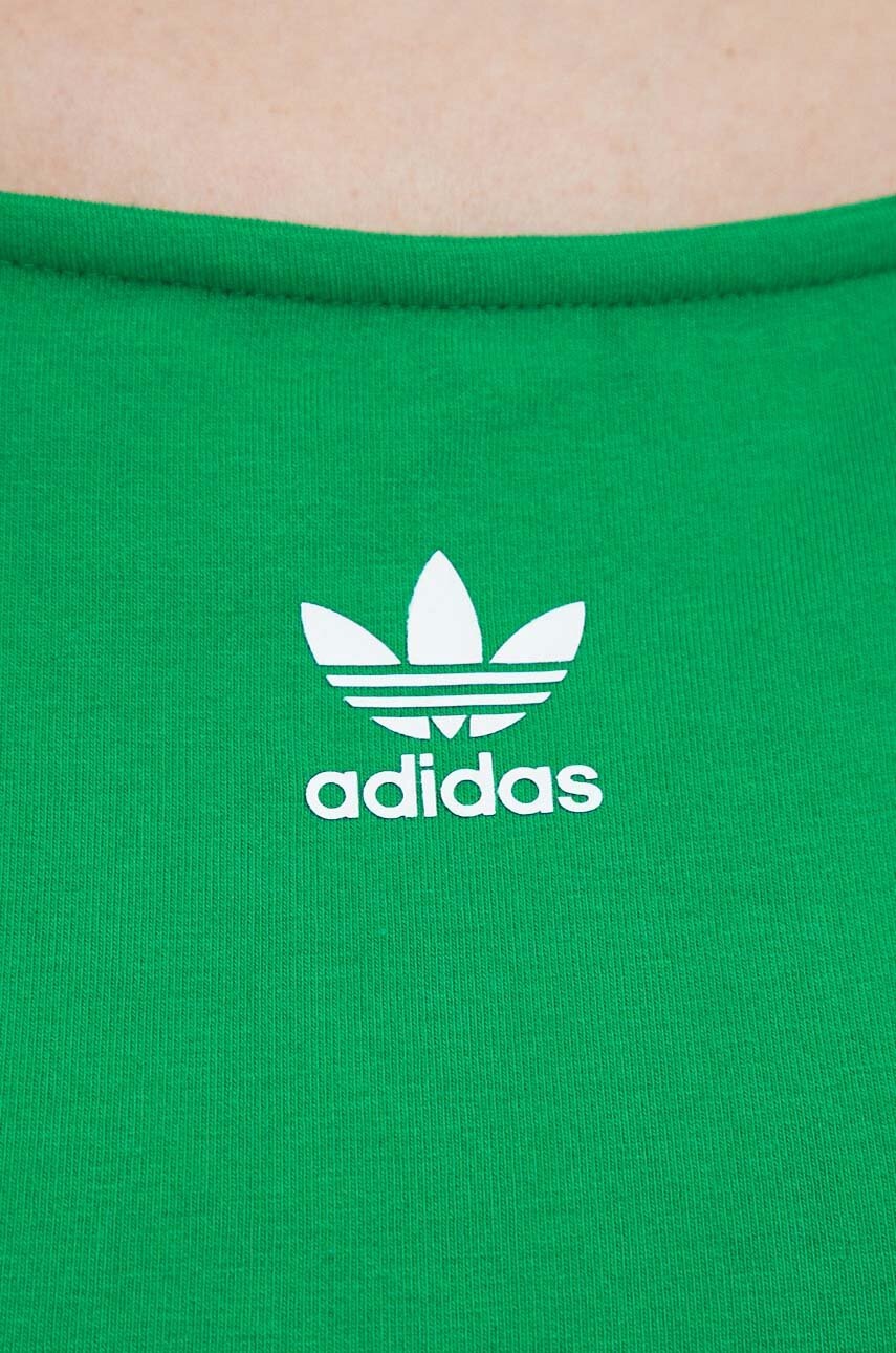 Top adidas Originals χρώμα: πράσινο φωτογραφία