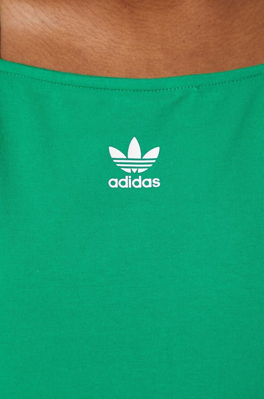 Top adidas Originals χρώμα: πράσινο φωτογραφία