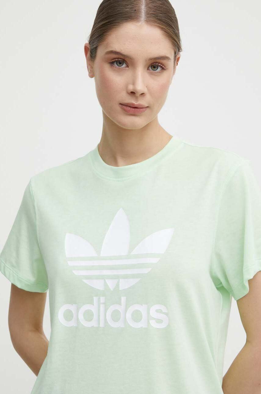 adidas Originals tricou femei, culoarea verde, IN8436