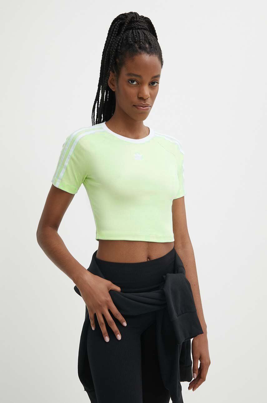 adidas Originals tricou femei, culoarea verde, IP0659