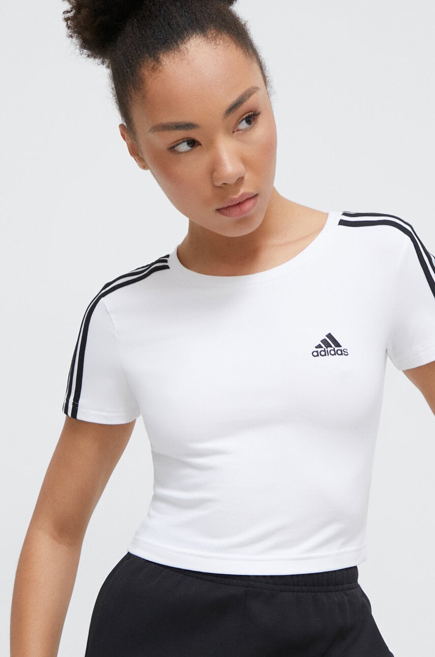 adidas tricou femei, culoarea bej IR6112 adidas tricou femei, culoarea bej IR6112