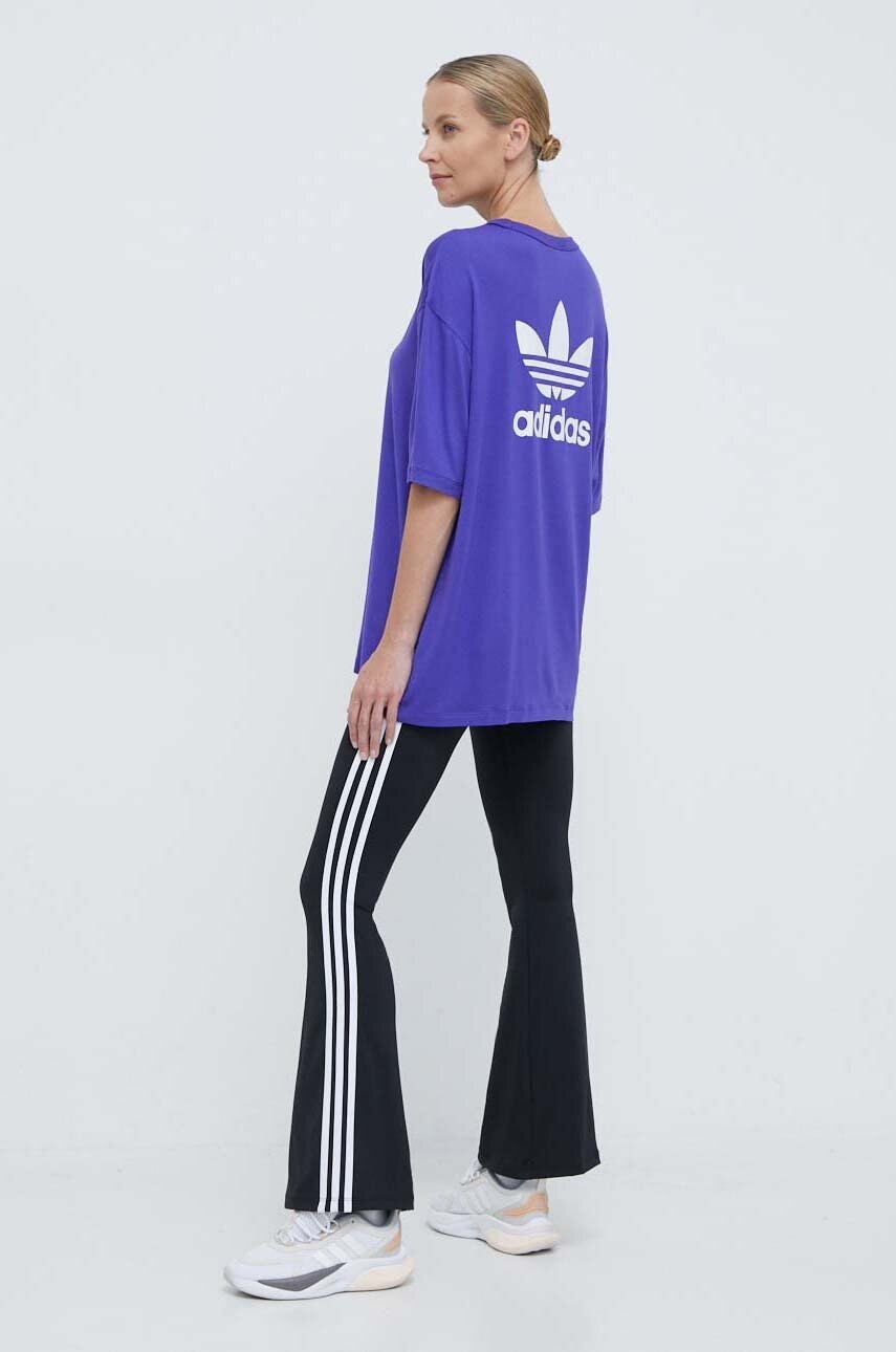 adidas Originals tricou Trefoil Tee femei, culoarea violet, IR8065