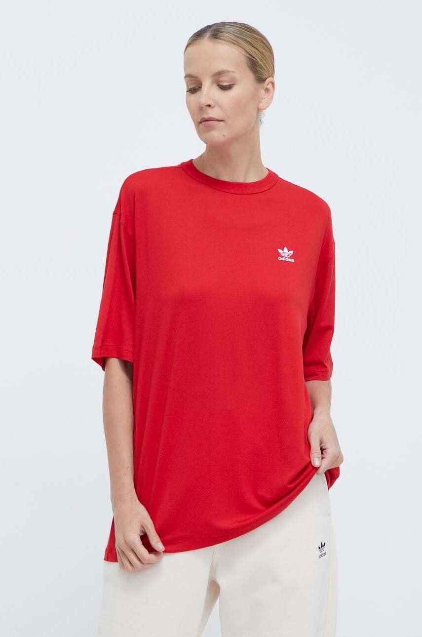 adidas Originals tricou Trefoil Tee femei, culoarea rosu, IR8069