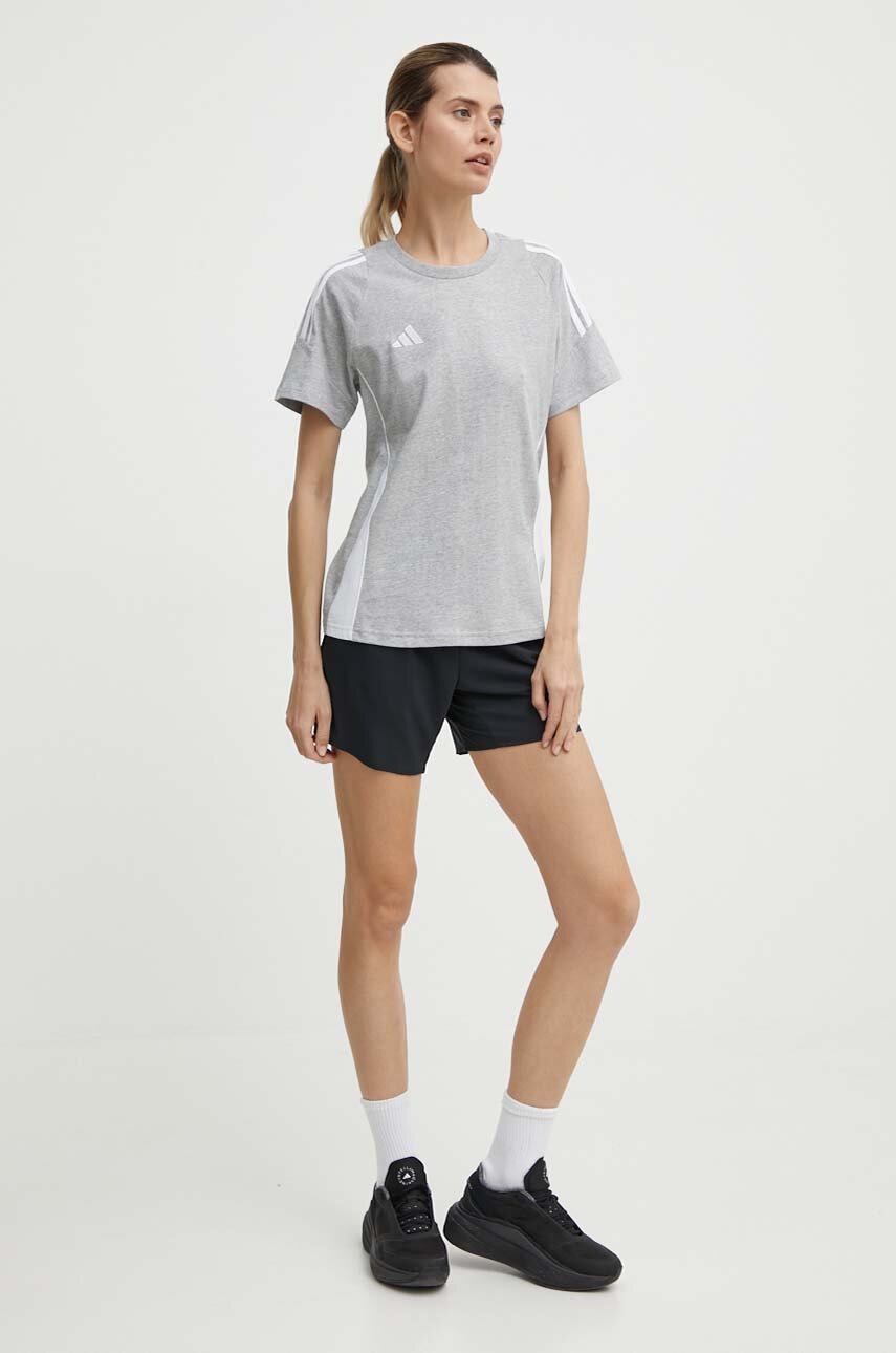 Μπλουζάκι adidas Performance Tiro24 χρώμα: γκρι, IR9355 φωτογραφία