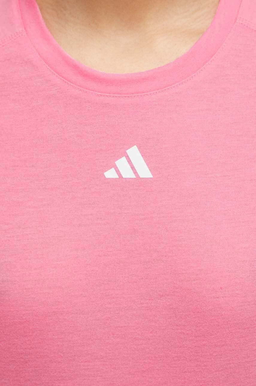 Μπλουζάκι προπόνησης adidas Performance Training Essentials Shadow Original Training Essentials χρώμα: ροζ S70812.3 IS3957 φωτογραφία