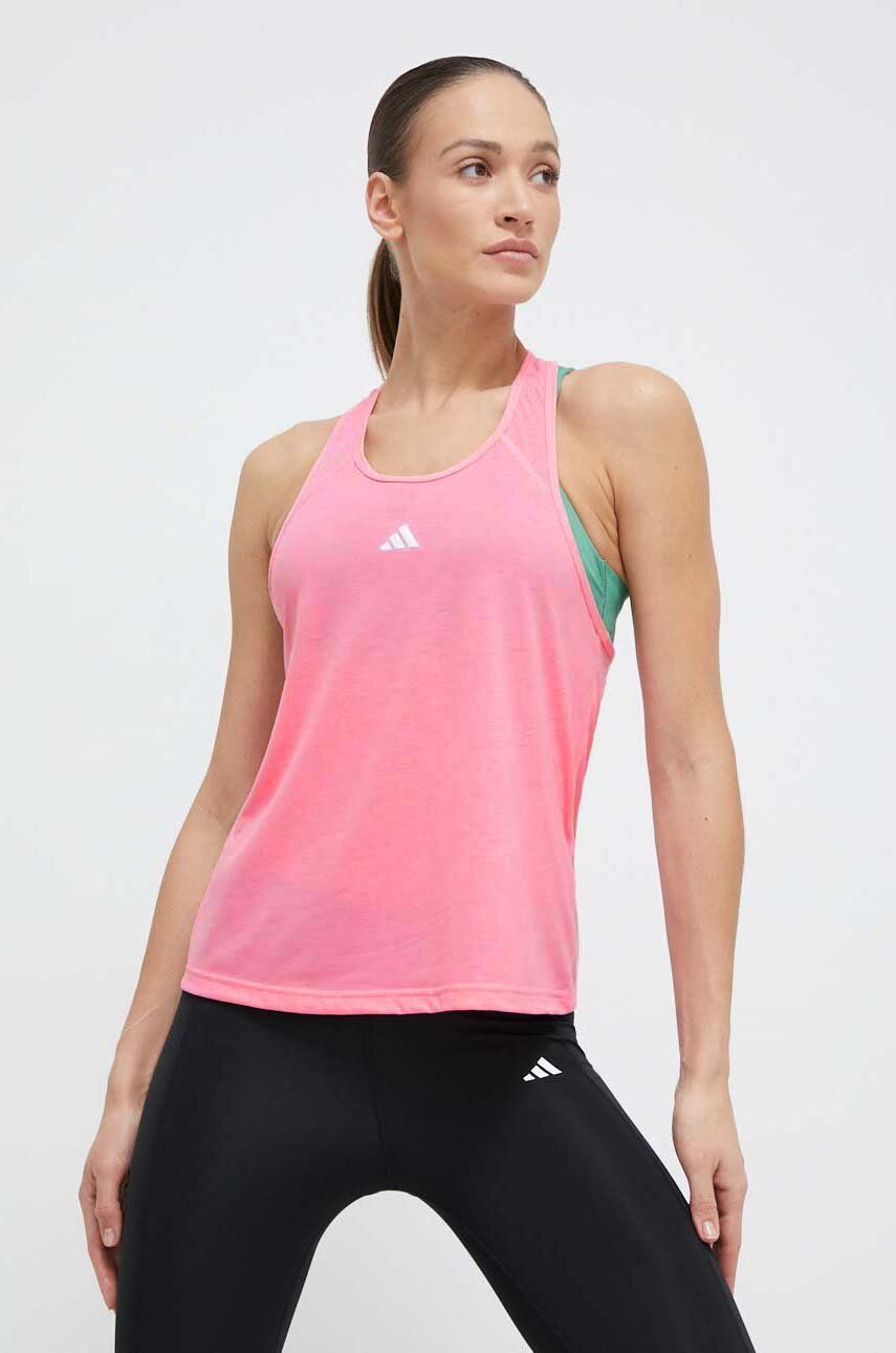 adidas Performance top de antrenament TR-ES culoarea roz