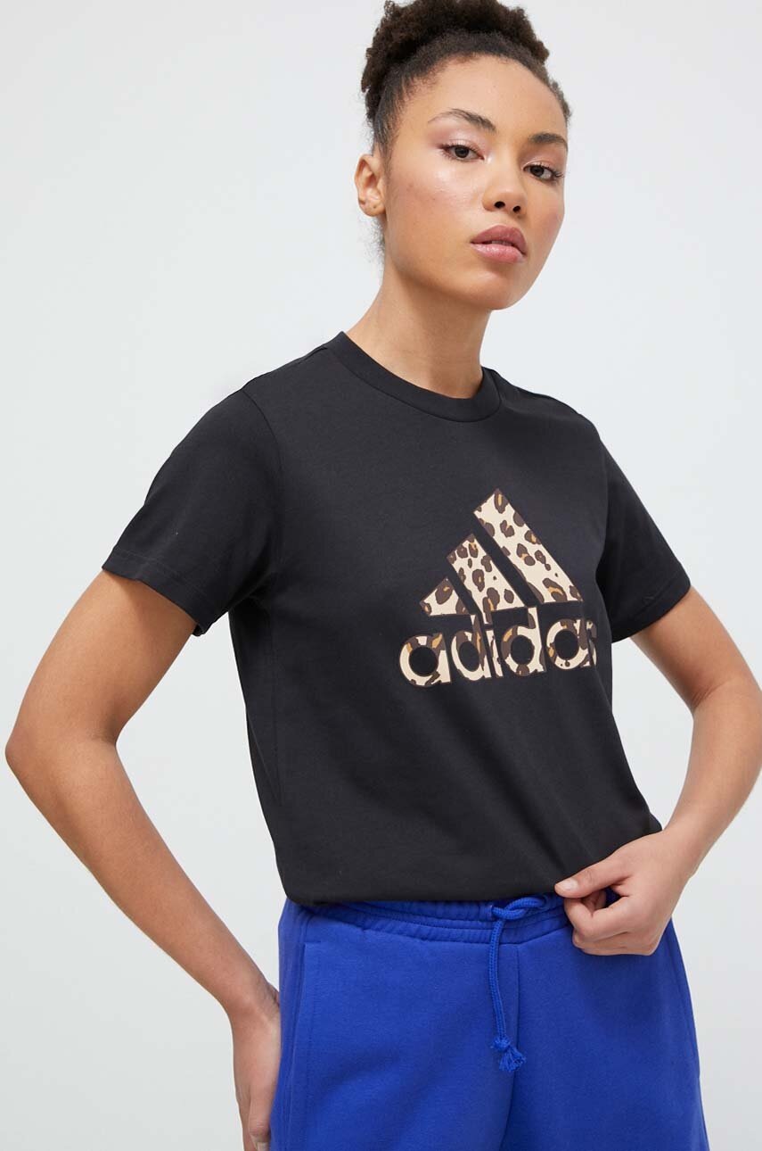 Adidas Tricou Din Bumbac Femei, Culoarea Negru