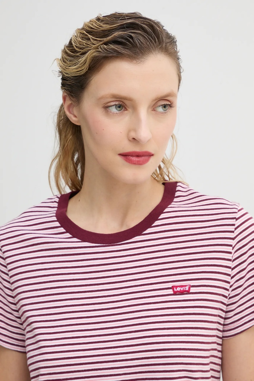Levi's pamut póló női, bordó termék 2. képe