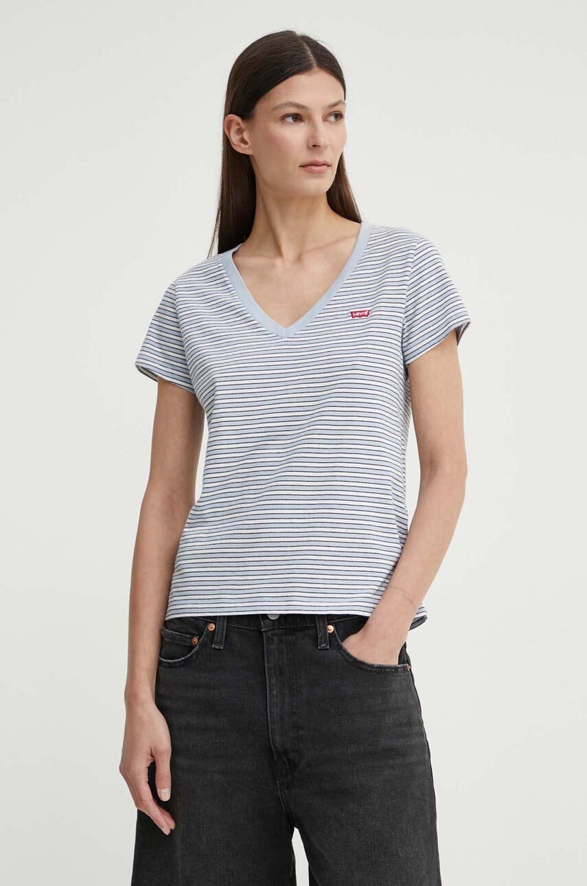 Levi's tricou din bumbac femei, culoarea gri