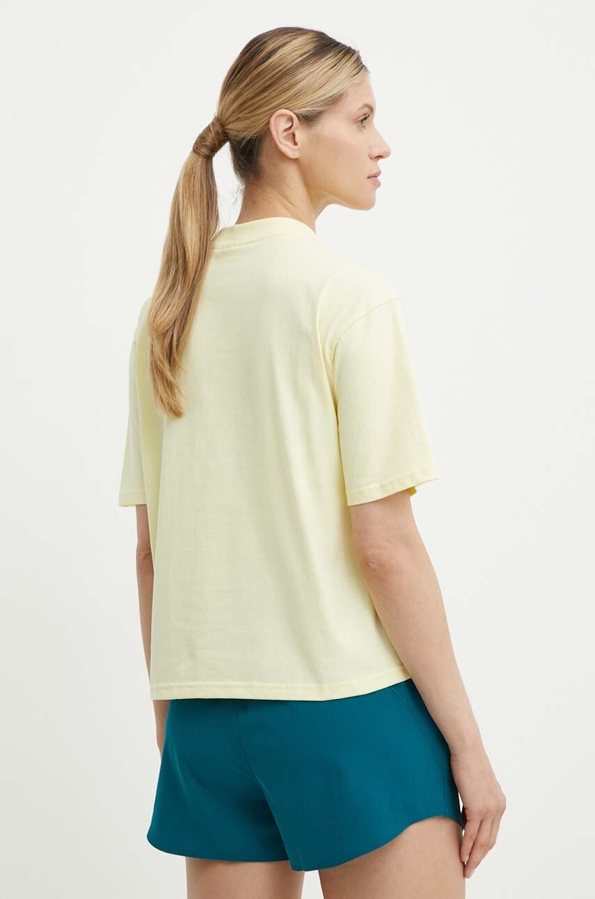 Βαμβακερό μπλουζάκι Fila Linyi γυναικείο, χρώμα: κίτρινο, FAW0764 φωτογραφία