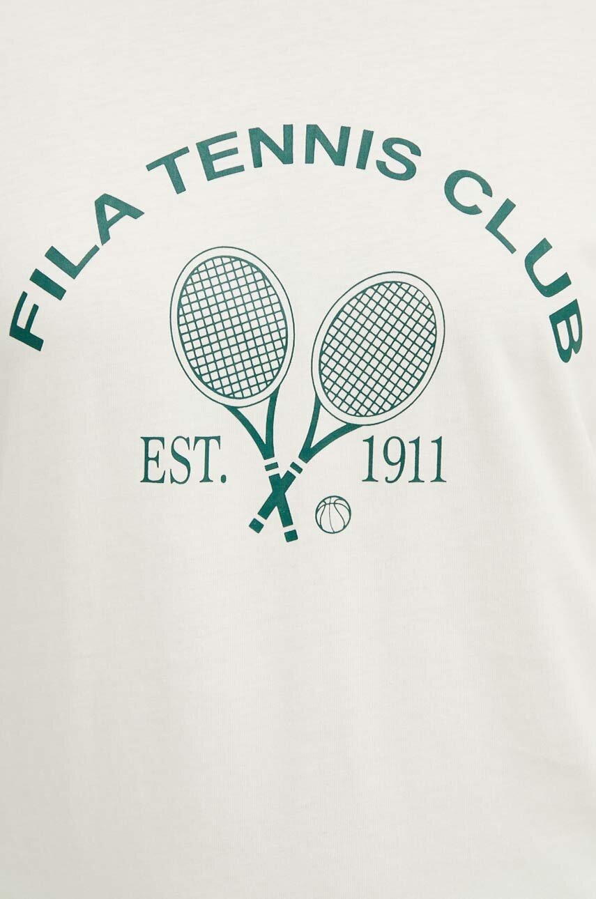 Βαμβακερό μπλουζάκι Fila Luanda γυναικείο, χρώμα: μπεζ, FAW0771 φωτογραφία