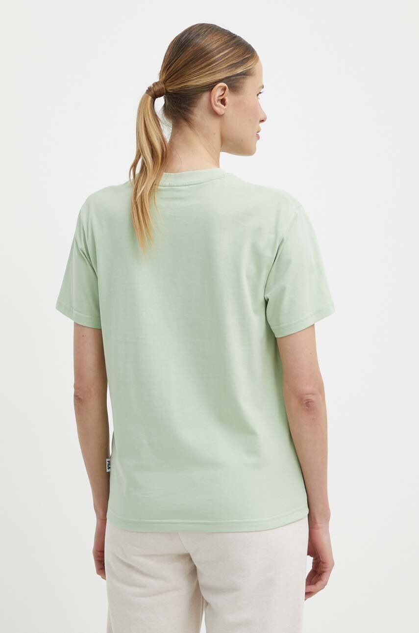 Βαμβακερό μπλουζάκι Fila Luanda γυναικείο, χρώμα: πράσινο, FAW0771 φωτογραφία