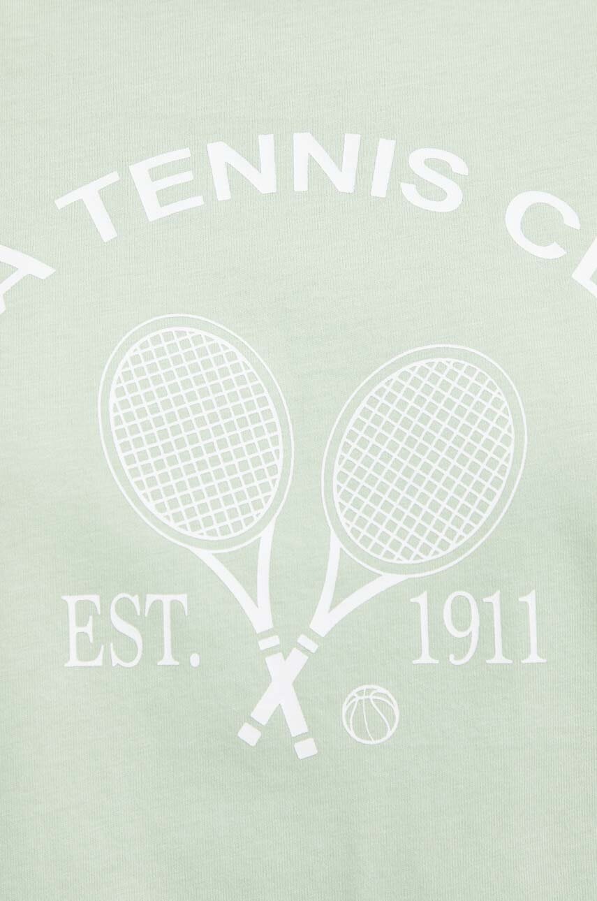 Βαμβακερό μπλουζάκι Fila Luanda γυναικείο, χρώμα: πράσινο, FAW0771 φωτογραφία