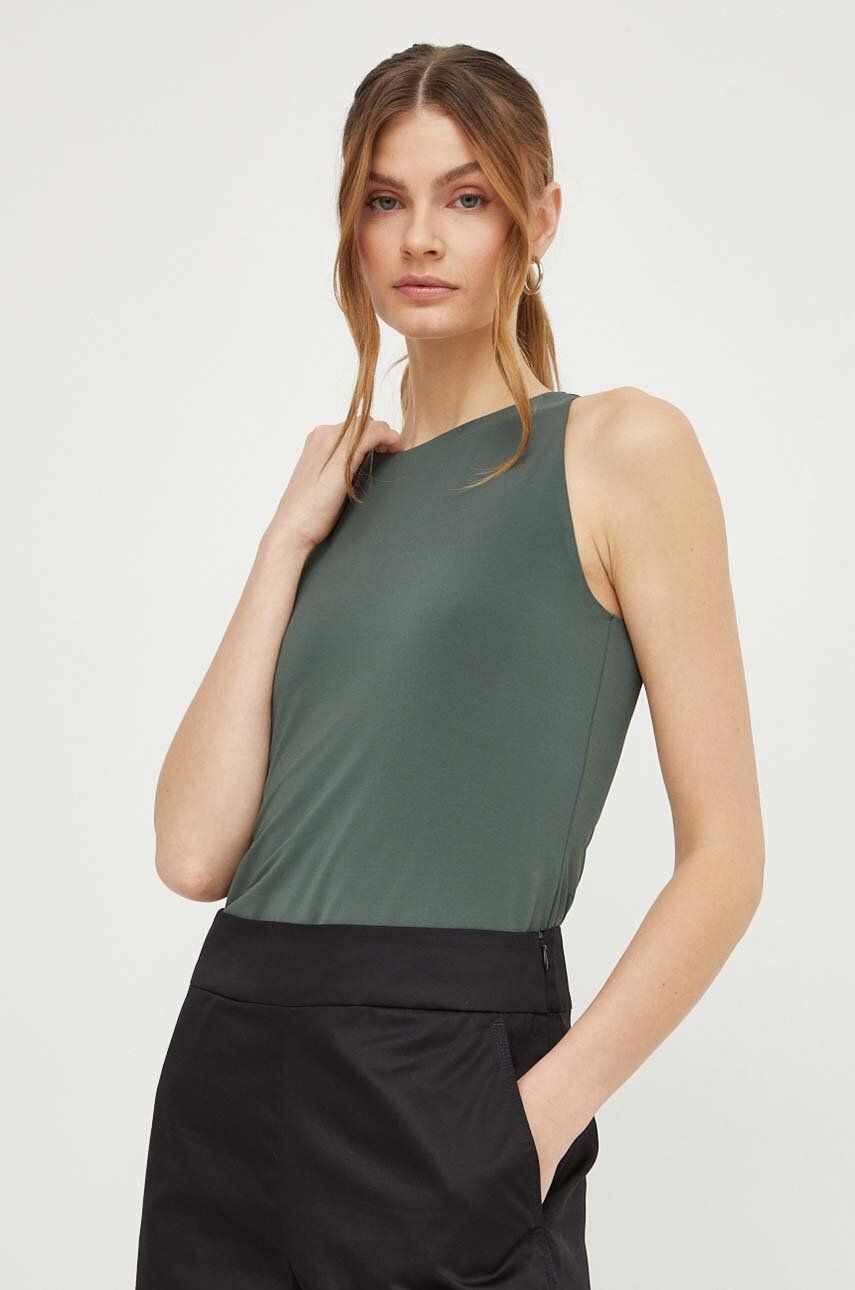 Max Mara Leisure top femei, culoarea verde