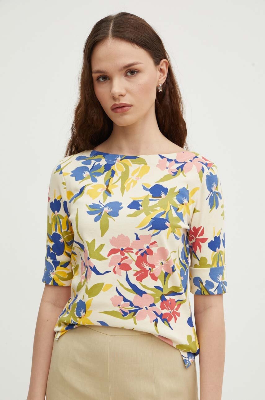 

Тениска Lauren Ralph Lauren в бежово 200933340, Бежов