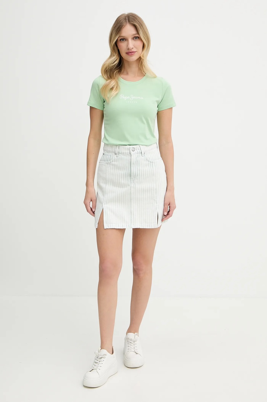 Футболка Pepe Jeans NEW VIRGINIA SS N цвет зелёный PL505202