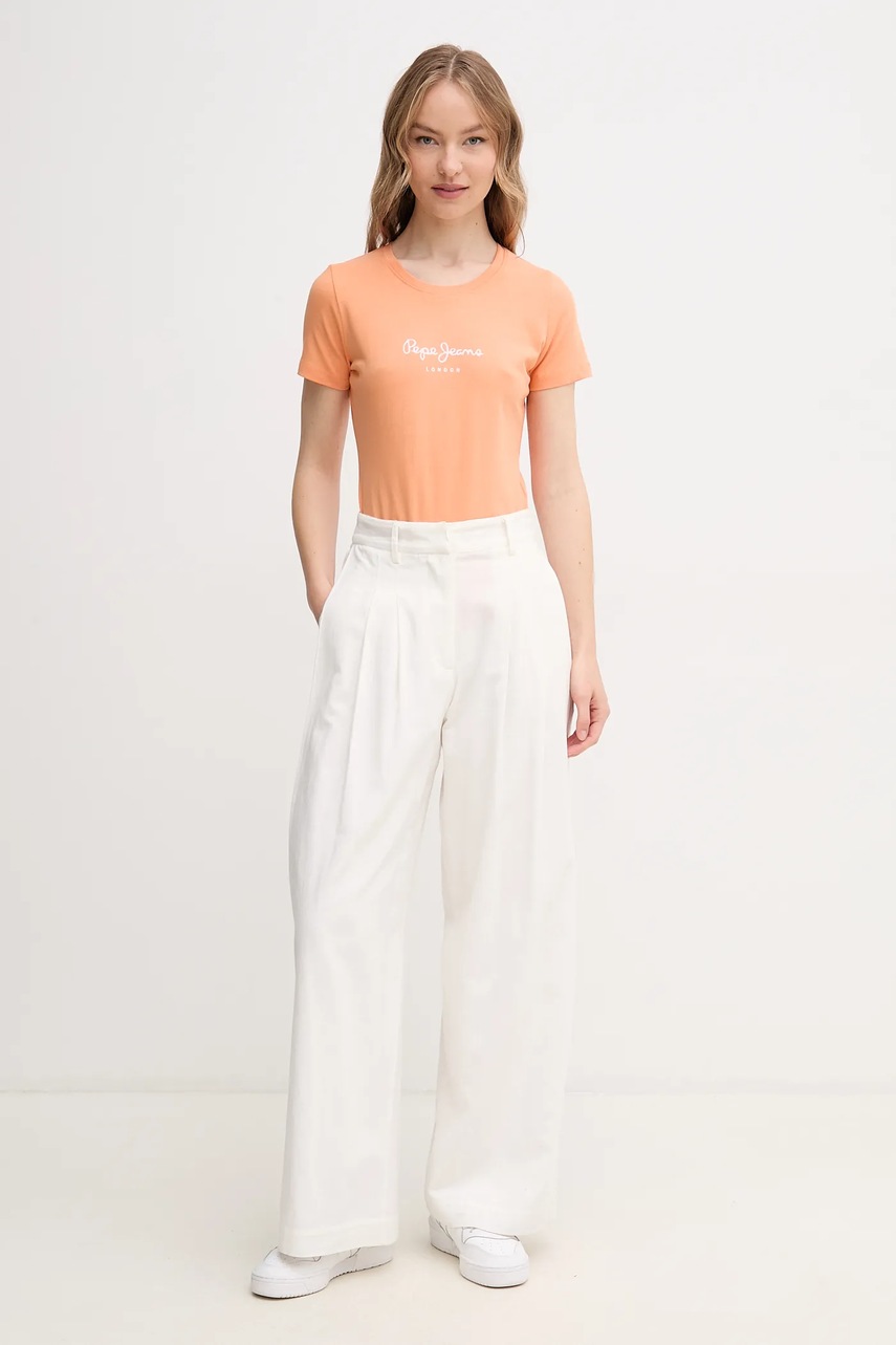 Футболка Pepe Jeans NEW VIRGINIA SS N цвет оранжевый PL505202 Футболка Pepe Jeans NEW VIRGINIA SS N цвет оранжевый PL505202