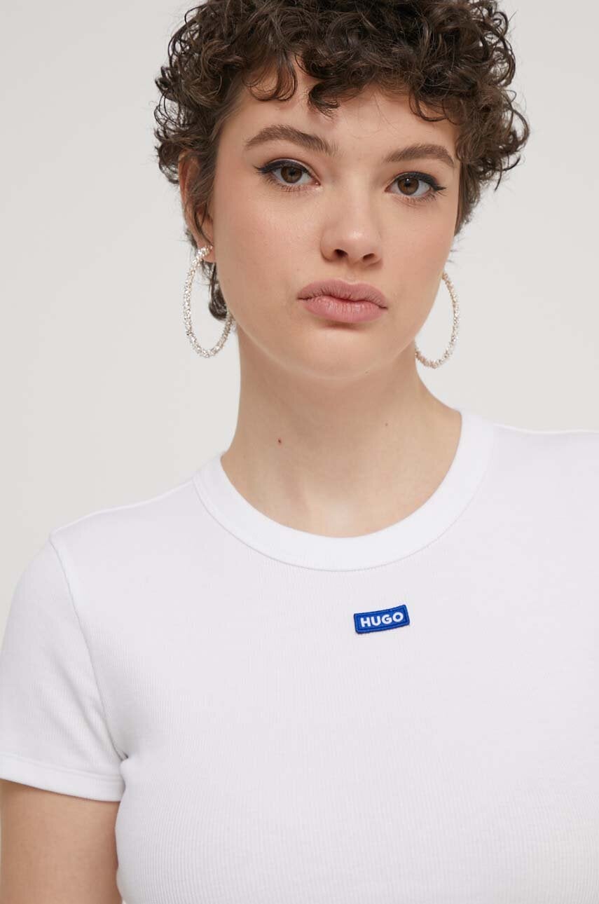 

Тениска Hugo Blue Baby Tee_B в бежово 50510749, Бял