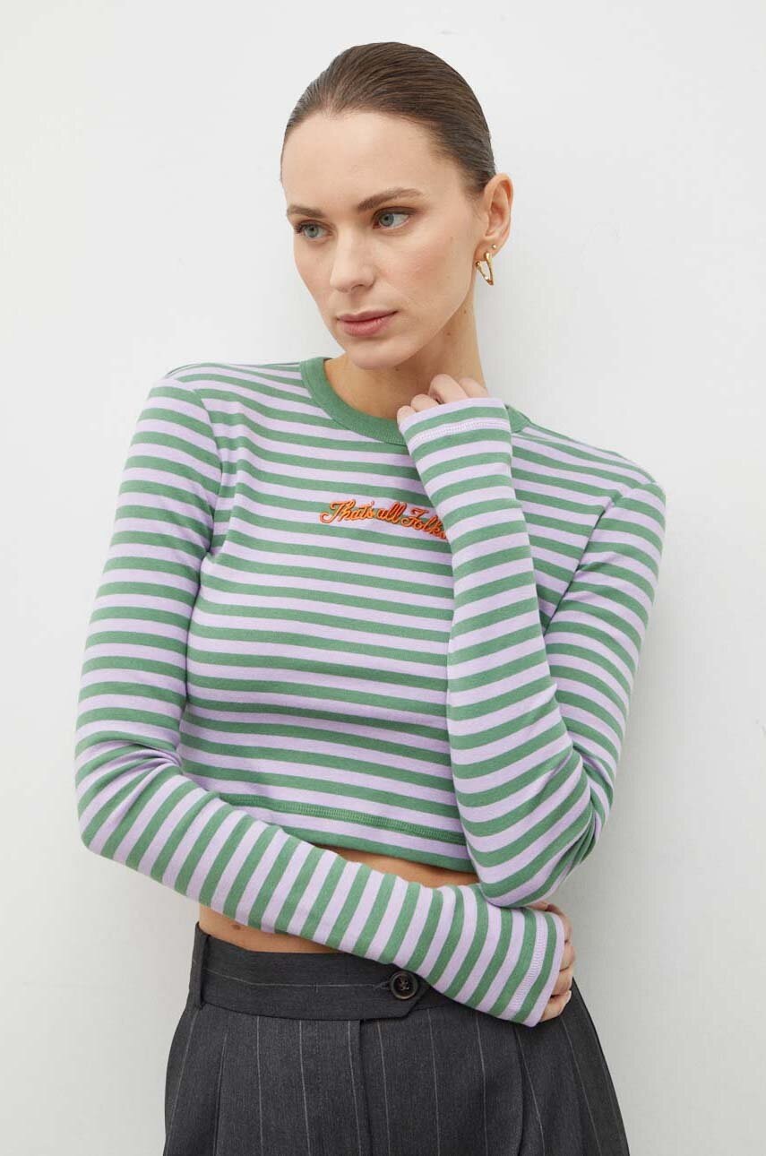 MAX&Co. longsleeve x CHUFY femei, culoarea verde