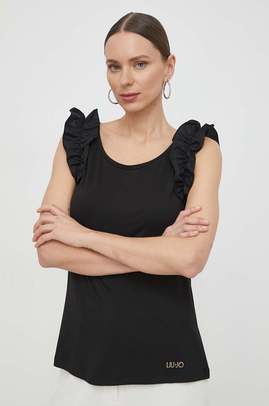 

Тениска Liu Jo в черно, Черен