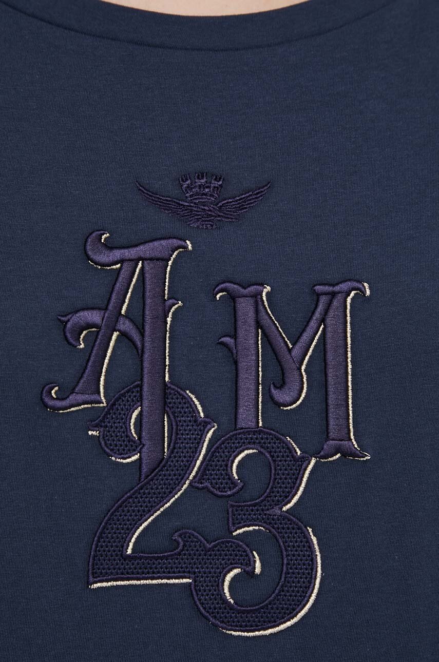 Βαμβακερό μπλουζάκι Aeronautica Militare γυναικεία, χρώμα: ναυτικό μπλε TS2245DJ638 φωτογραφία