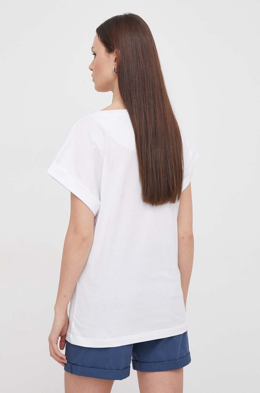 Βαμβακερό μπλουζάκι Aeronautica Militare γυναικεία, χρώμα: άσπρο TS2247DJ638 φωτογραφία