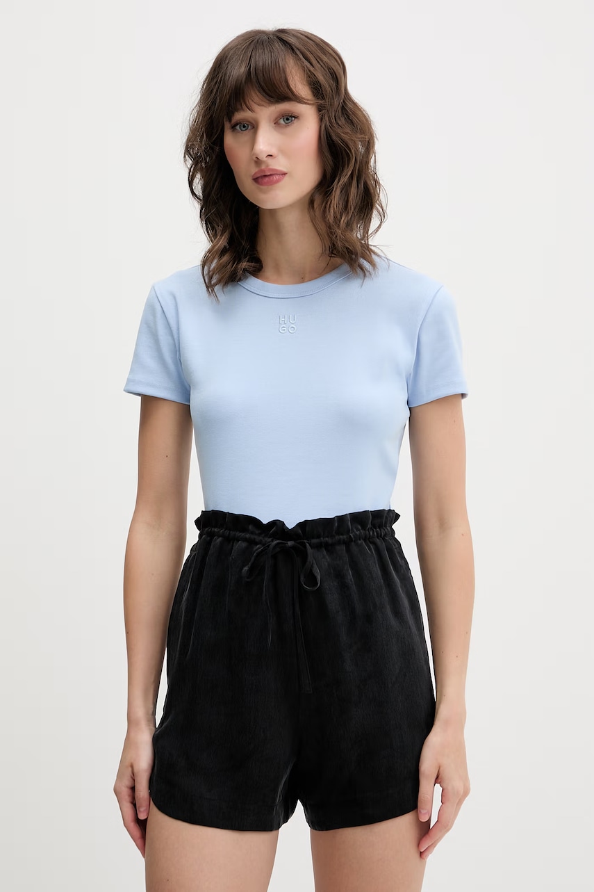 HUGO crop top Γυναικείο με βαμβάκι Delanor