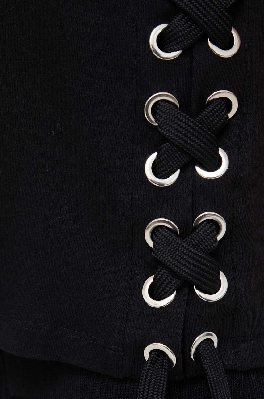 Βαμβακερό τοπ Pinko χρώμα: μαύρο φωτογραφία