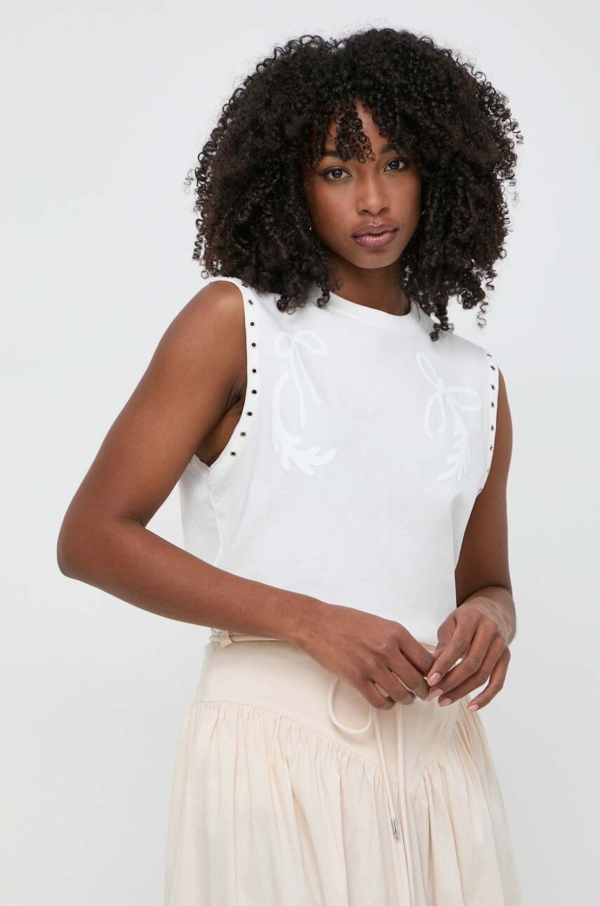 

Памучен топ Pinko в бежово 103007 A1XD, Бежов