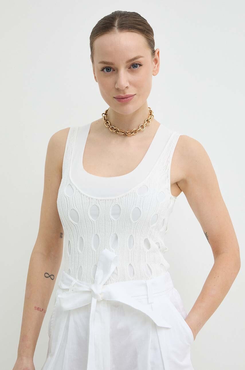 Levně Top Pinko dámský, bílá barva, 103468 A1UN