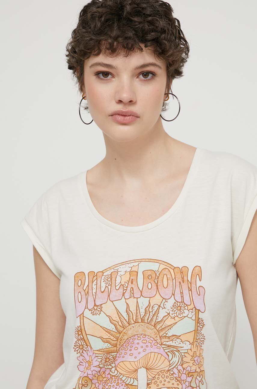 Billabong tricou femei, culoarea bej, EBJZT00241