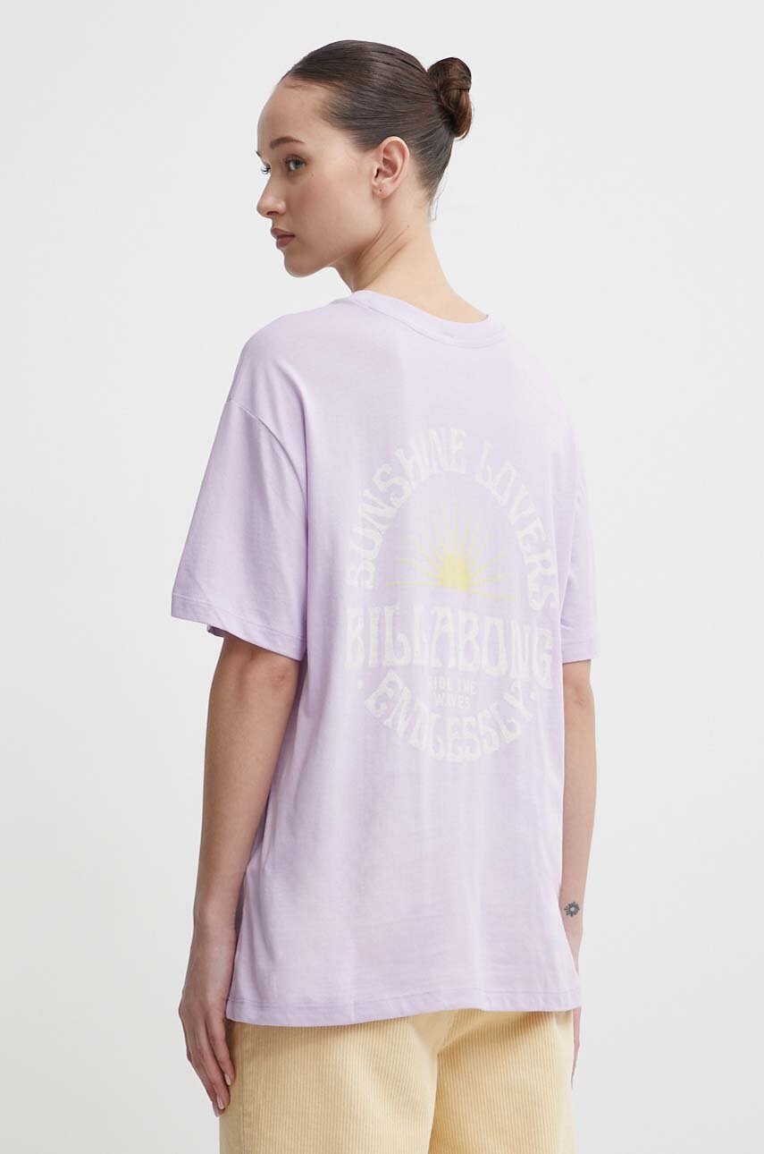 Billabong tricou din bumbac Adventure Division femei, culoarea violet, EBJZT00261