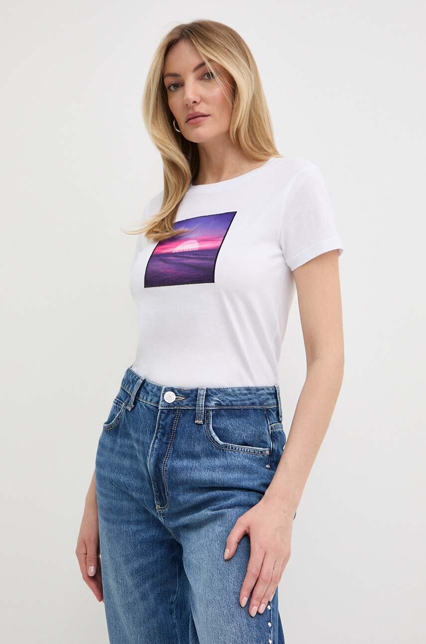 

Памучна тениска Armani Exchange в бяло 3DYT65 YJ3RZ, Бял