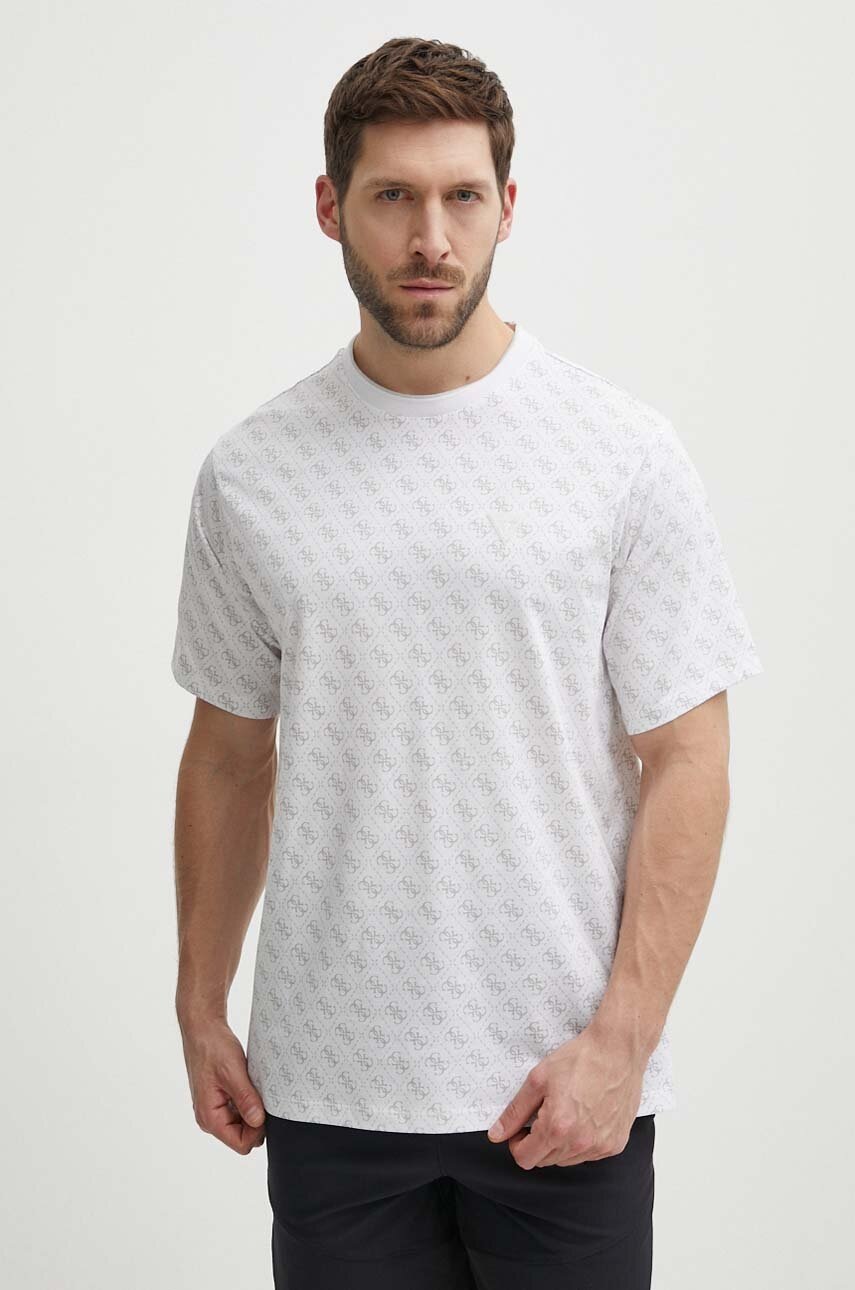 

Памучна тениска Guess JESSEN в бяло с десен Z4GI19 I3Z14, Бял